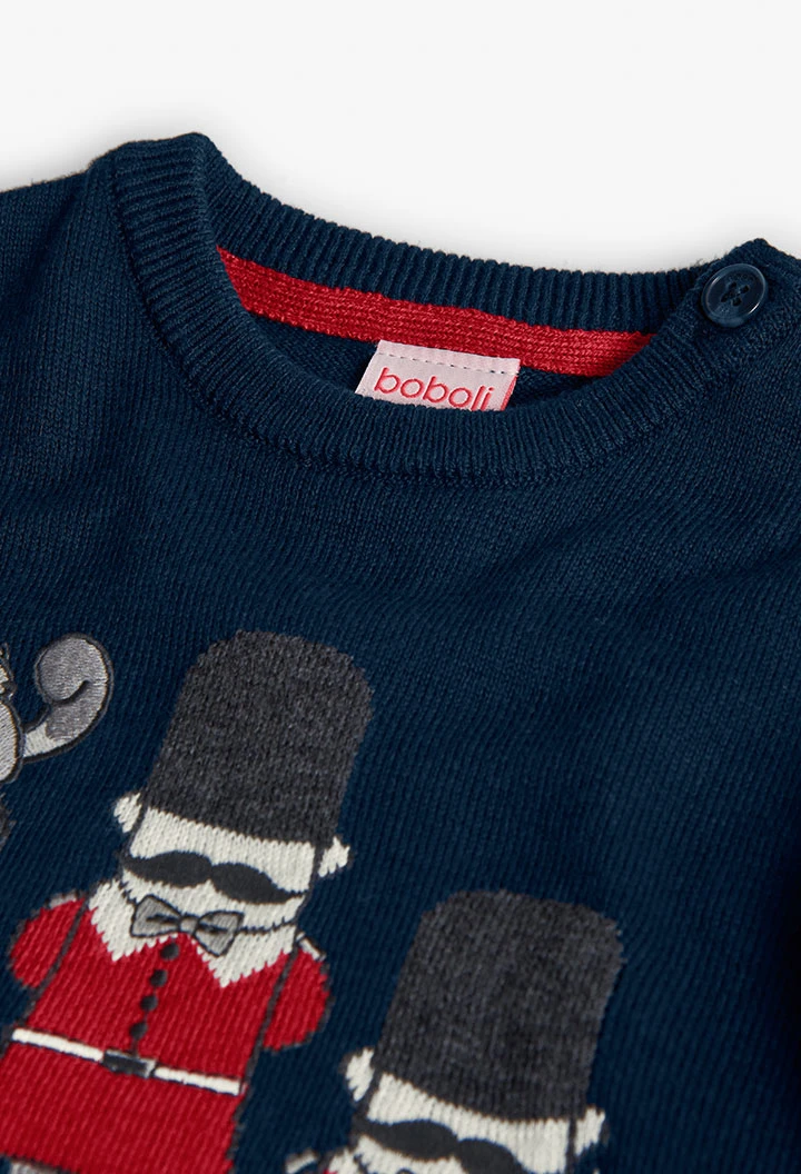Navy blue boy´s jumper london guards