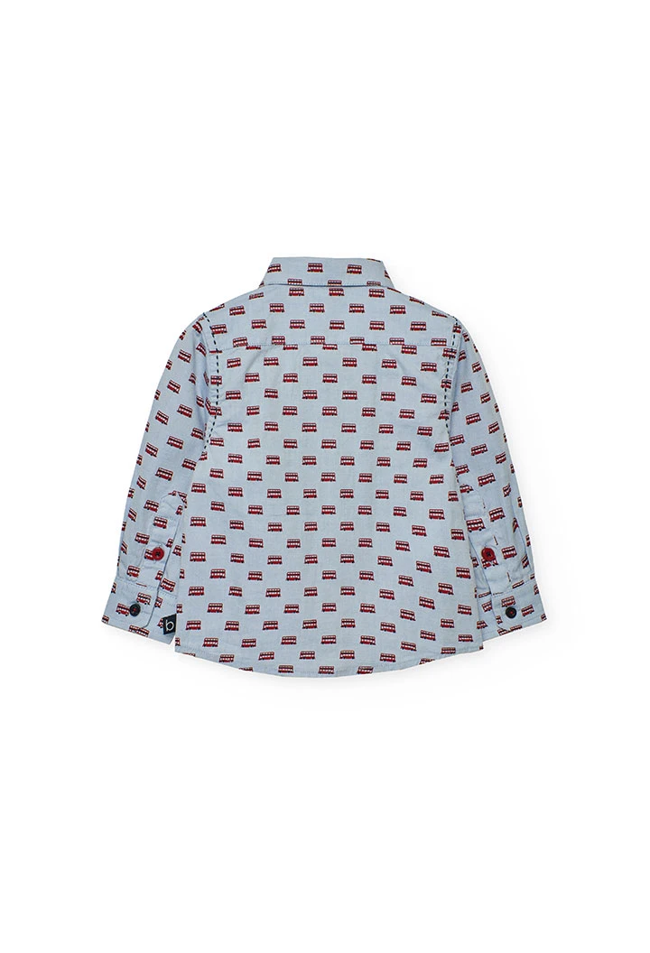 Camicia bambino oxford autobus