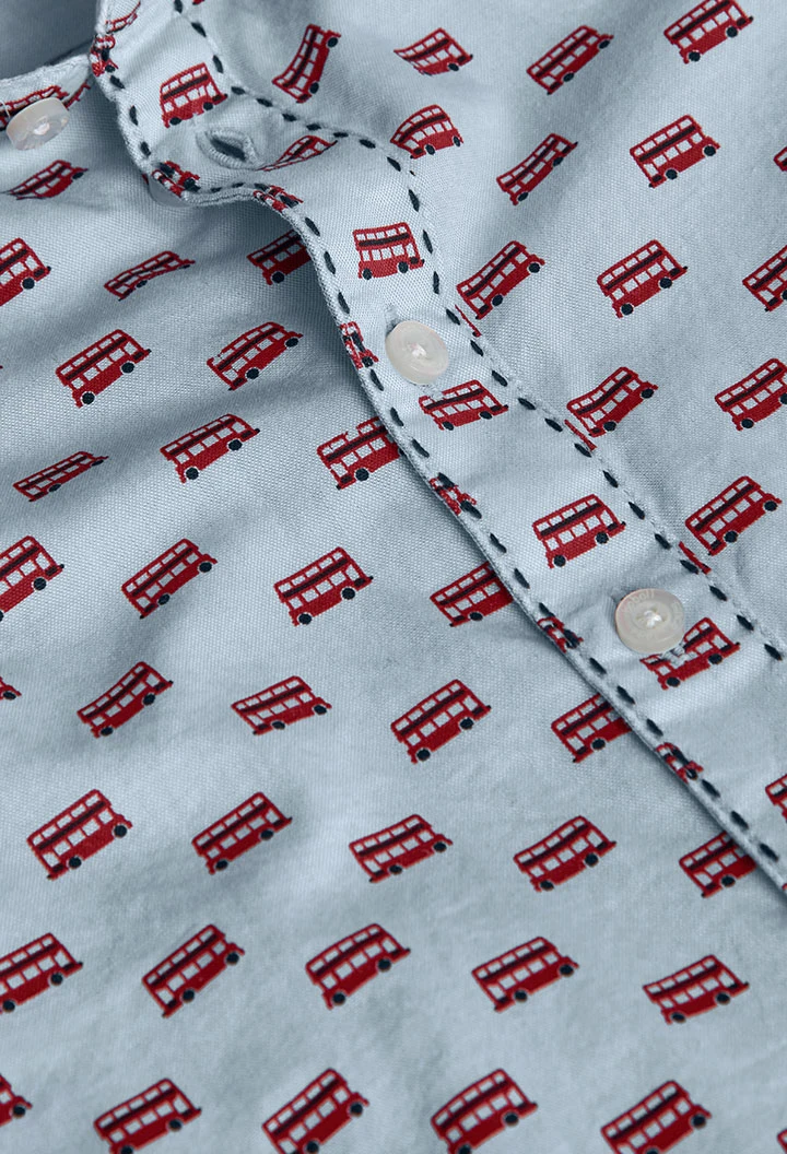 Camisa niño oxford autobuses