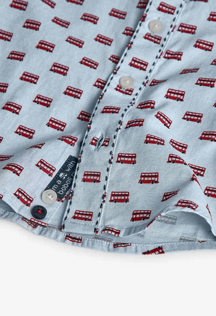 Camisa niño oxford autobuses