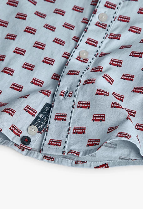 Camisa niño oxford autobuses