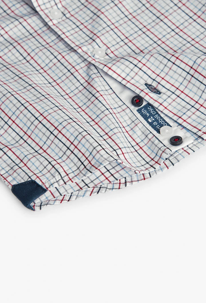 Camicia bambino in popeline a quadri