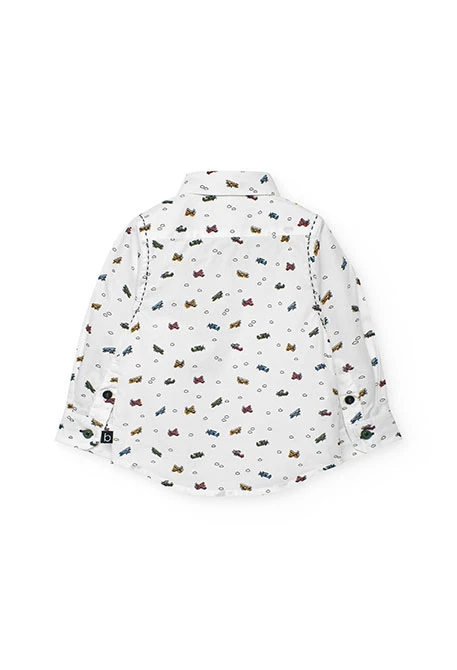 Camisa niño popelín estampada