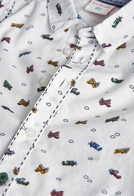 Camisa niño popelín estampada