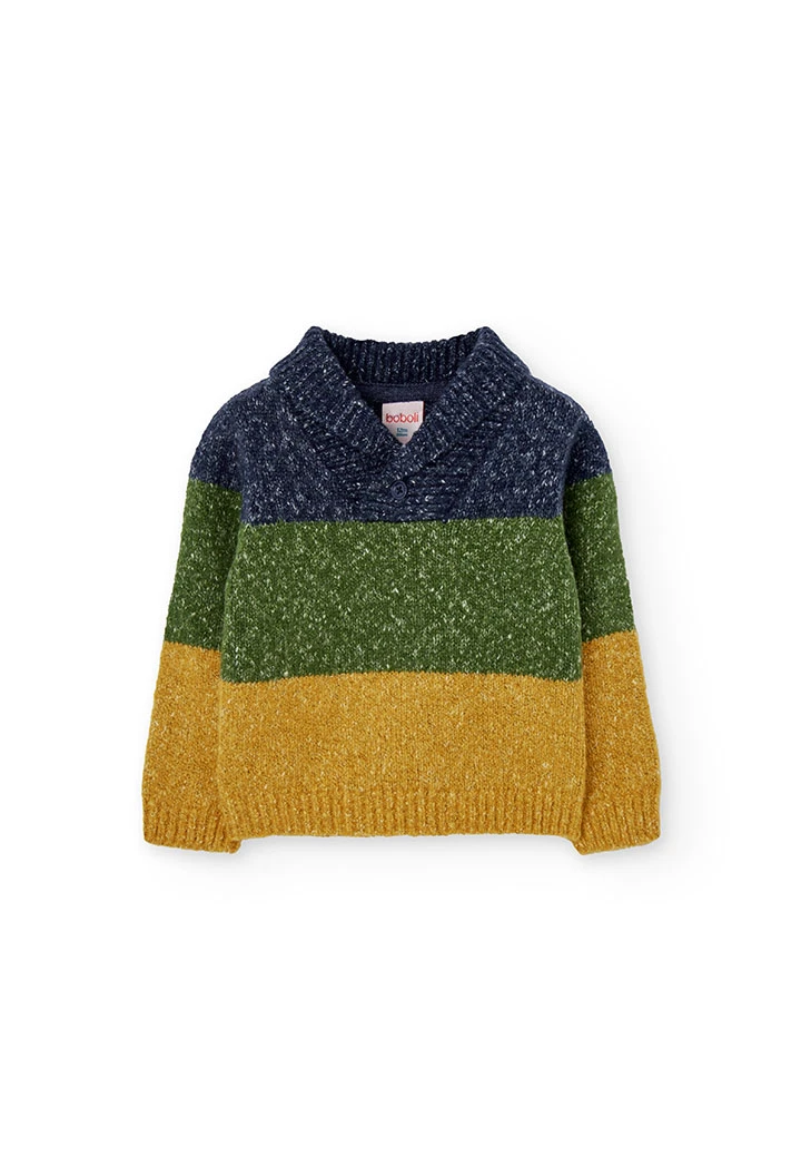 Maglione da bambino in maglia blu navy