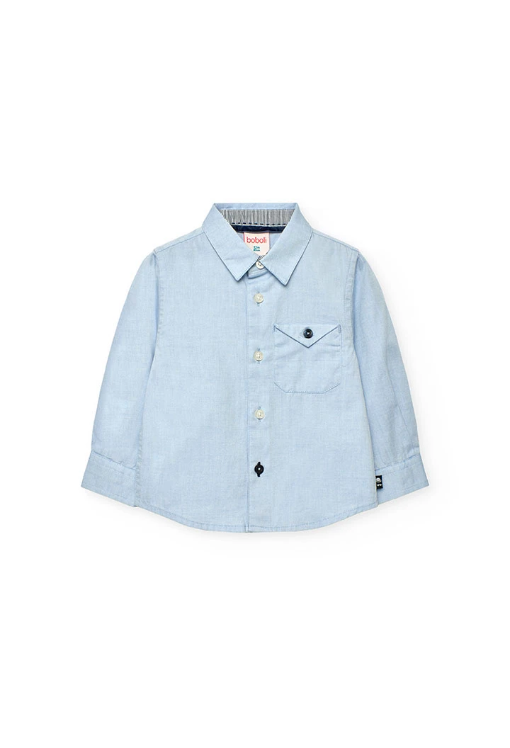 Camicia bambino oxford azzurro cielo
