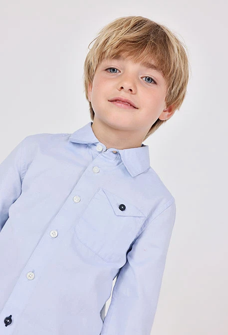 Chemise garçon oxford bleu ciel