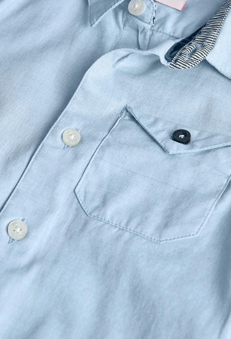 Jungenhemd Oxford hellblau