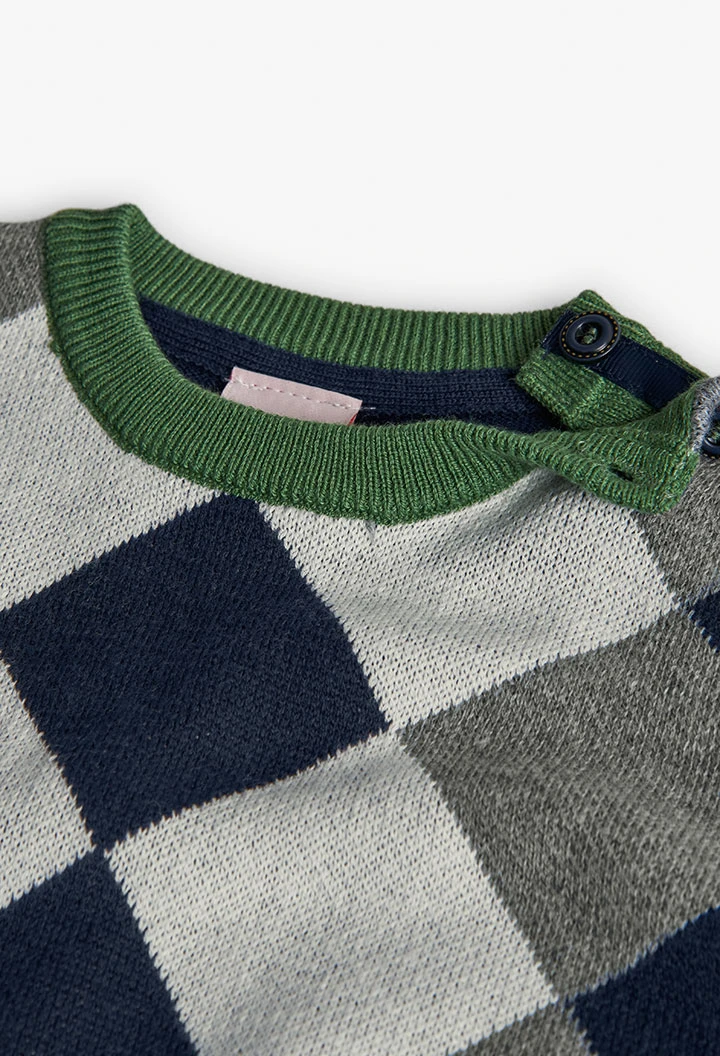 Grüner Jungenpullover