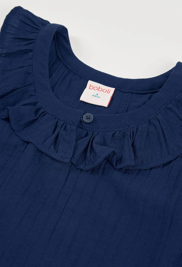 Blusa niña azul