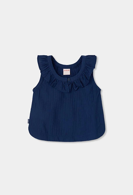 Blouse fille bleue