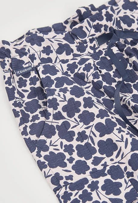 Pantalon fille imprimé fleurs