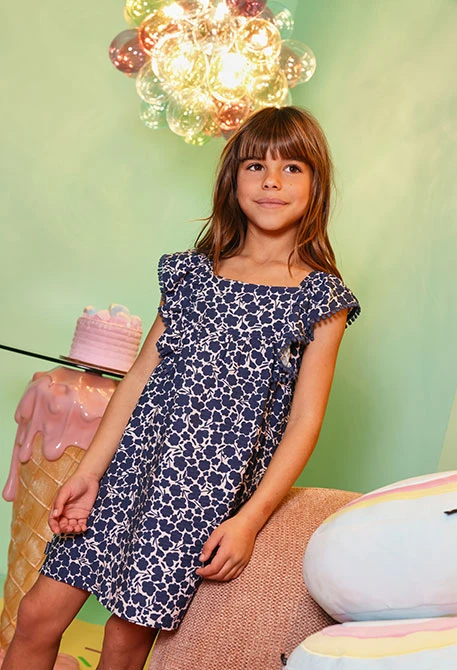 Vestido estampado flores