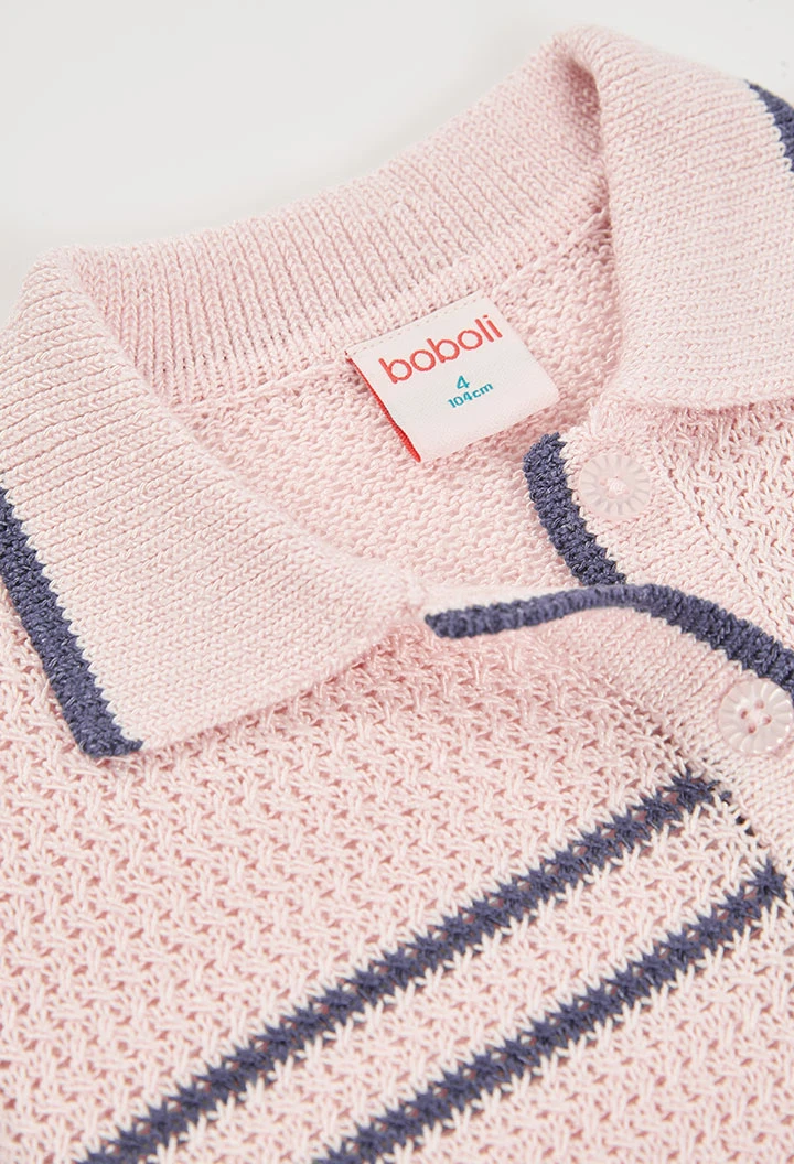 Chaqueta punto rosa niña