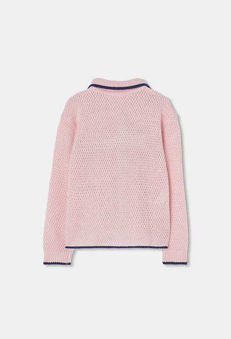 Chaqueta punto rosa niña