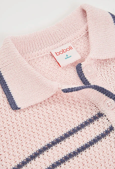 Chaqueta punto rosa niña