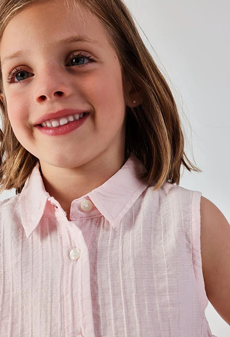 Camisa menina rosa claro