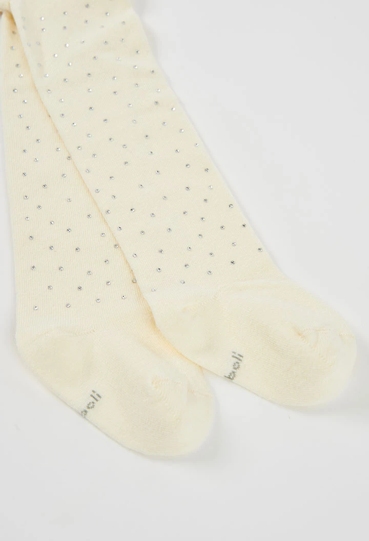 Leotard bianco con brillantini