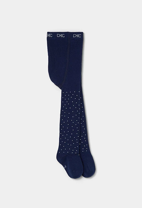 Marineblaues Leotard mit Glitzersteinen