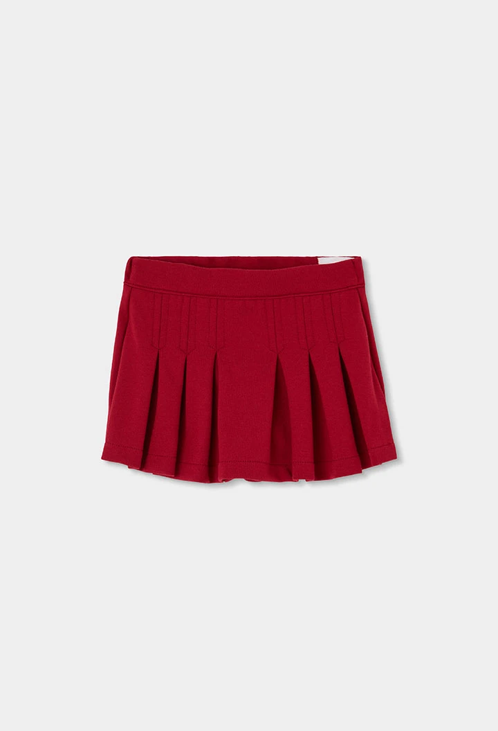 Falda-short punto roja con tablas