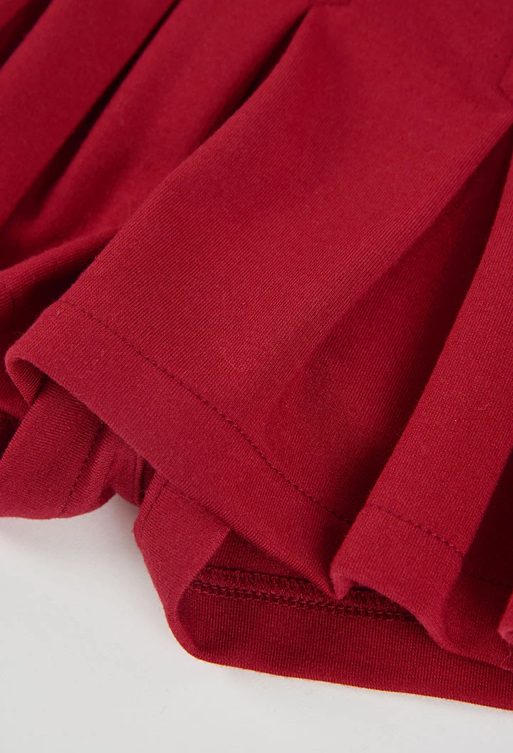 Falda-short punto roja con tablas