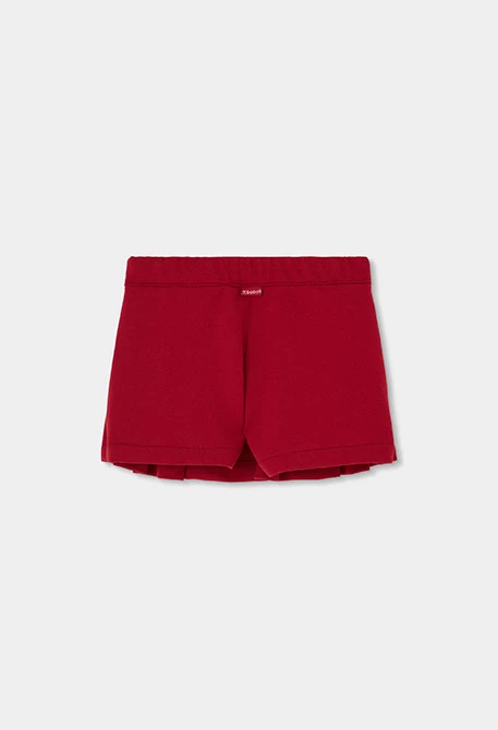 Falda-short punto roja con tablas