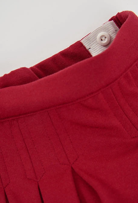 Falda-short punto roja con tablas