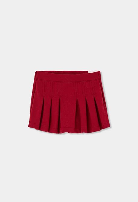 Falda-short punto roja con tablas