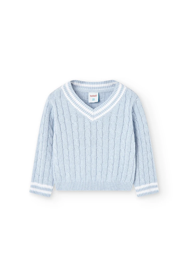 Pull col v pour bébé