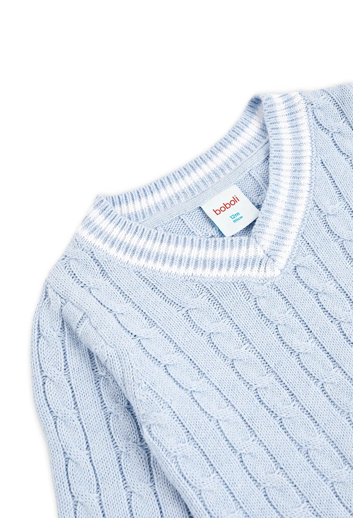 Pull col v pour bébé