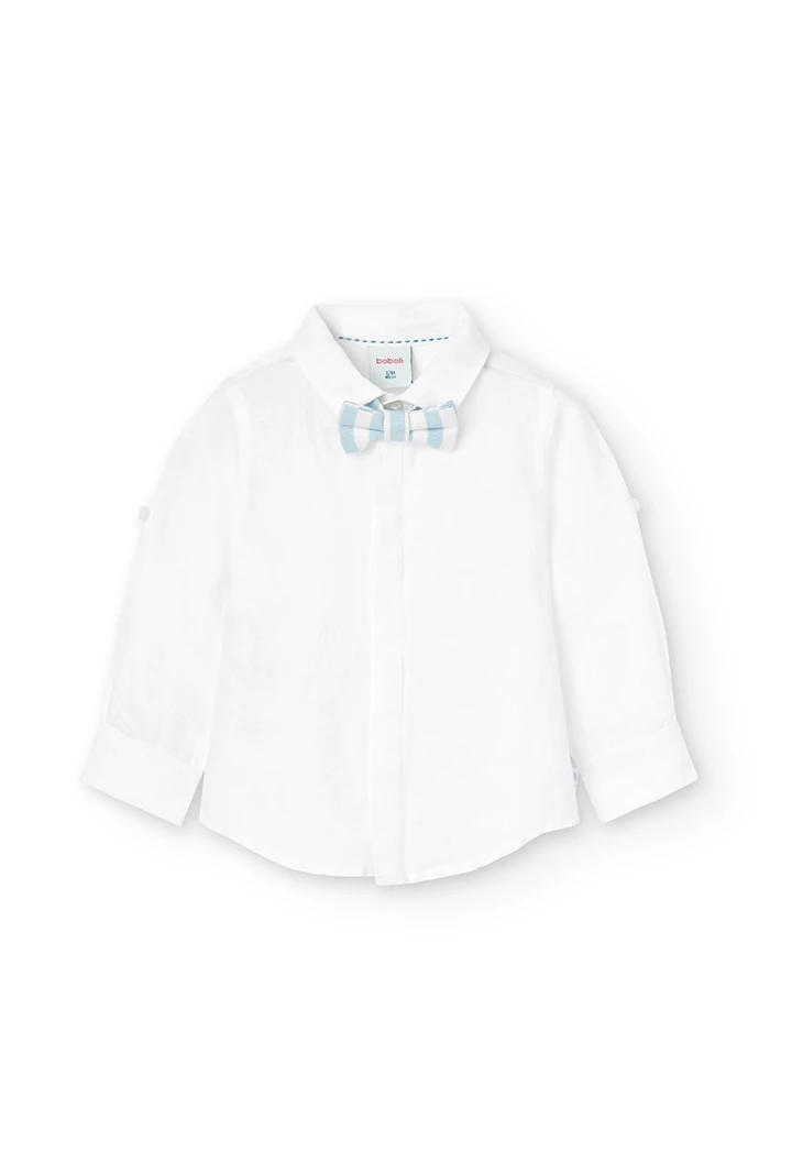 Chemise en lin manche longue pour bébé
