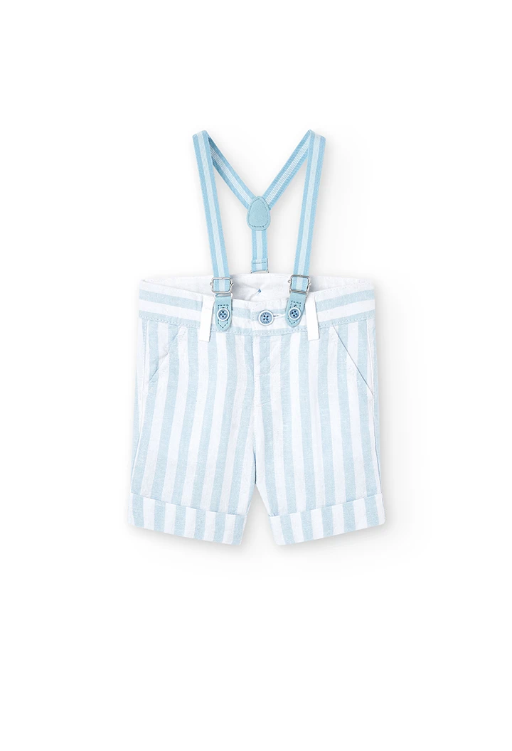 Leinen kurze hose gestreift für baby