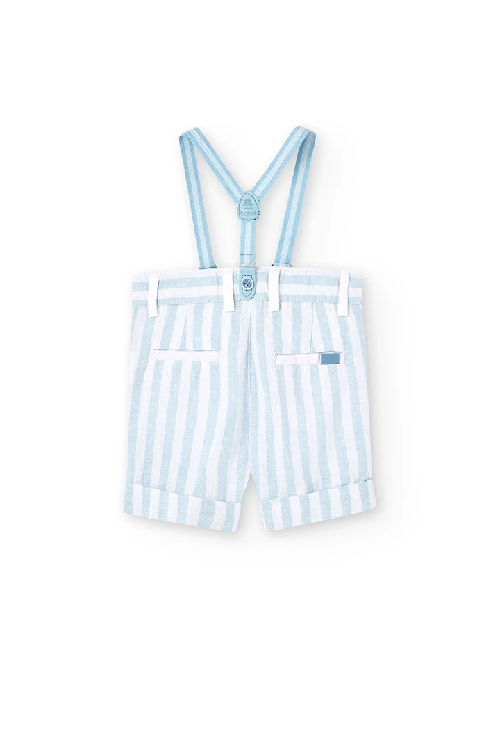 Linen bermuda shorts striped for baby