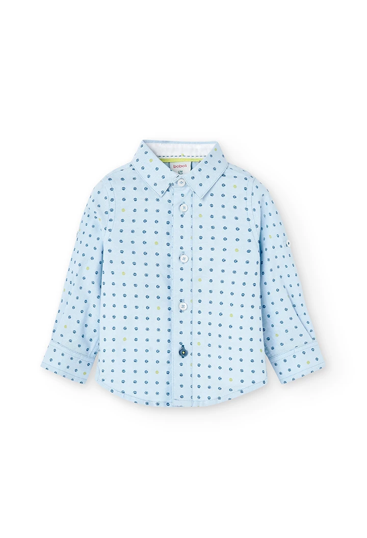 Camisa oxford màniga llarga de nadó nen