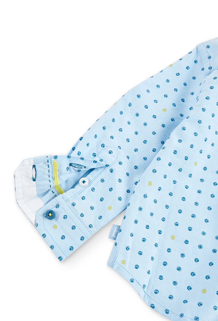 Camisa oxford manga comprida para o bebé menino