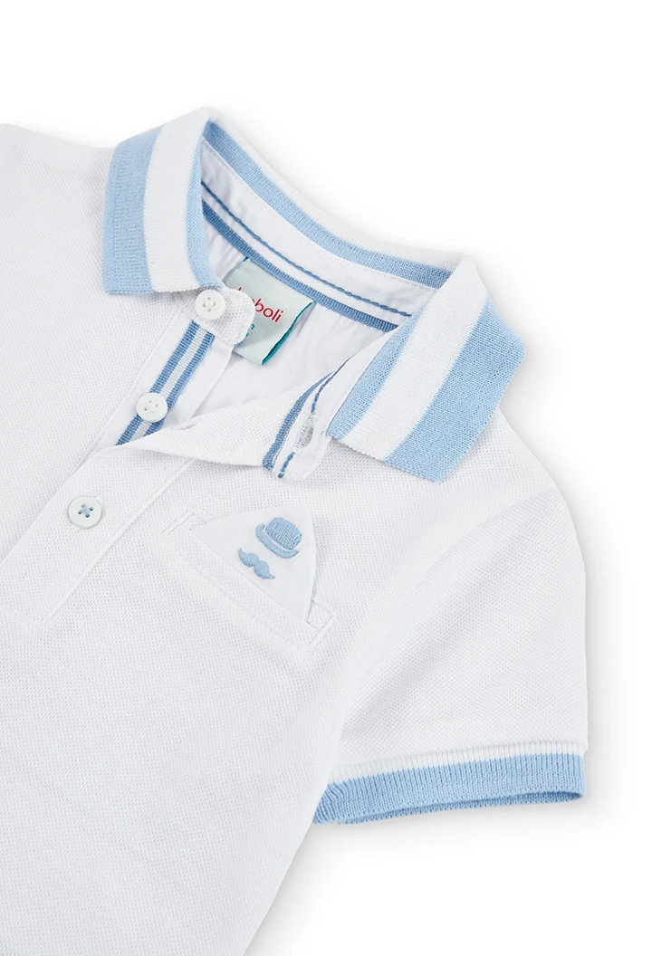 Pique polo short sleeves for baby