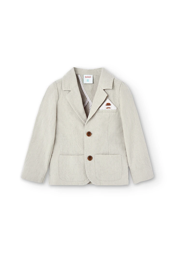 Linen blazer for baby boy