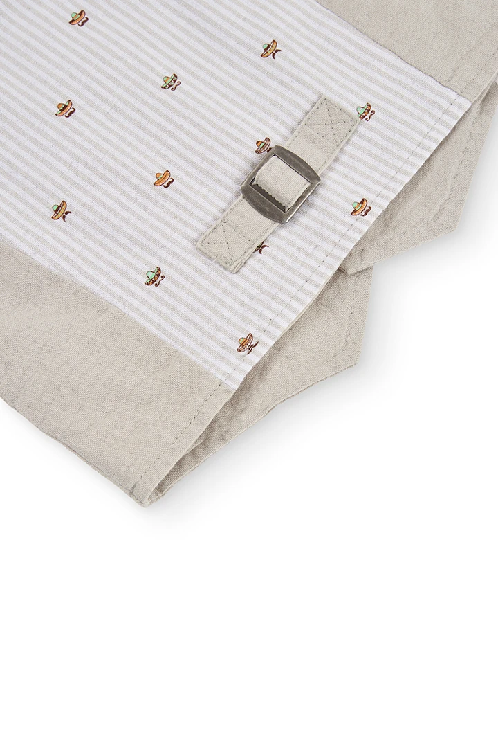 Gilet en lin bi matiere pour bébé garçon