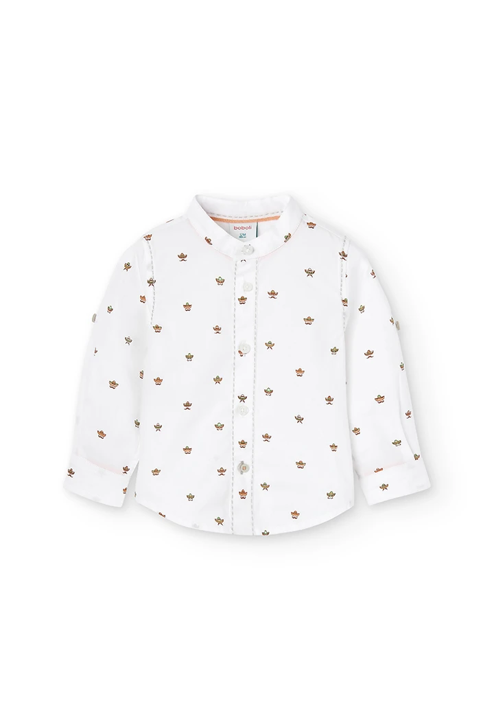 Camisa poplin estampado do bébé