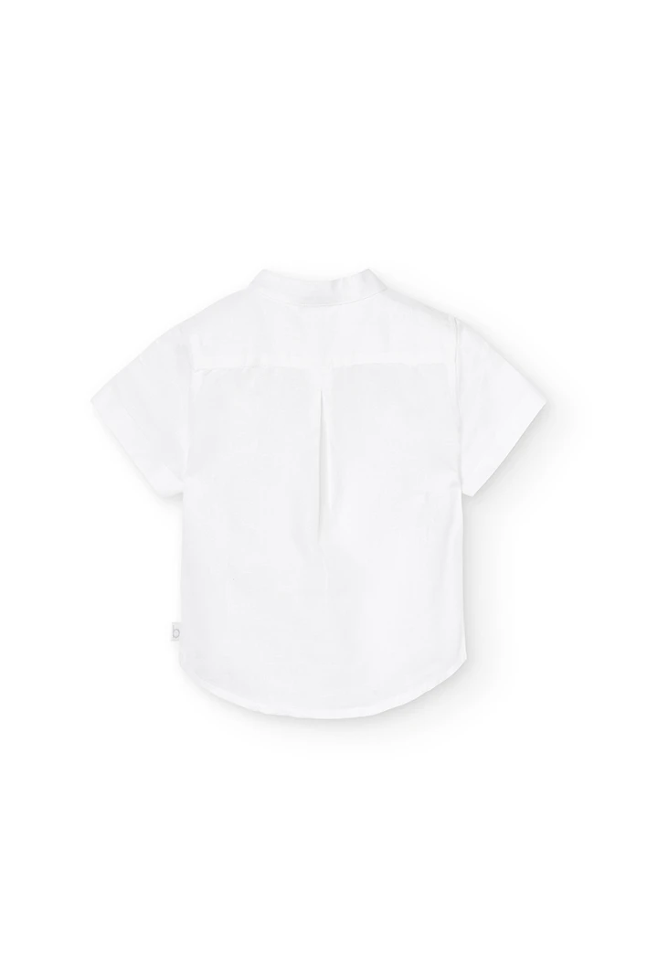 Camisa lino manga corta de bebé niño