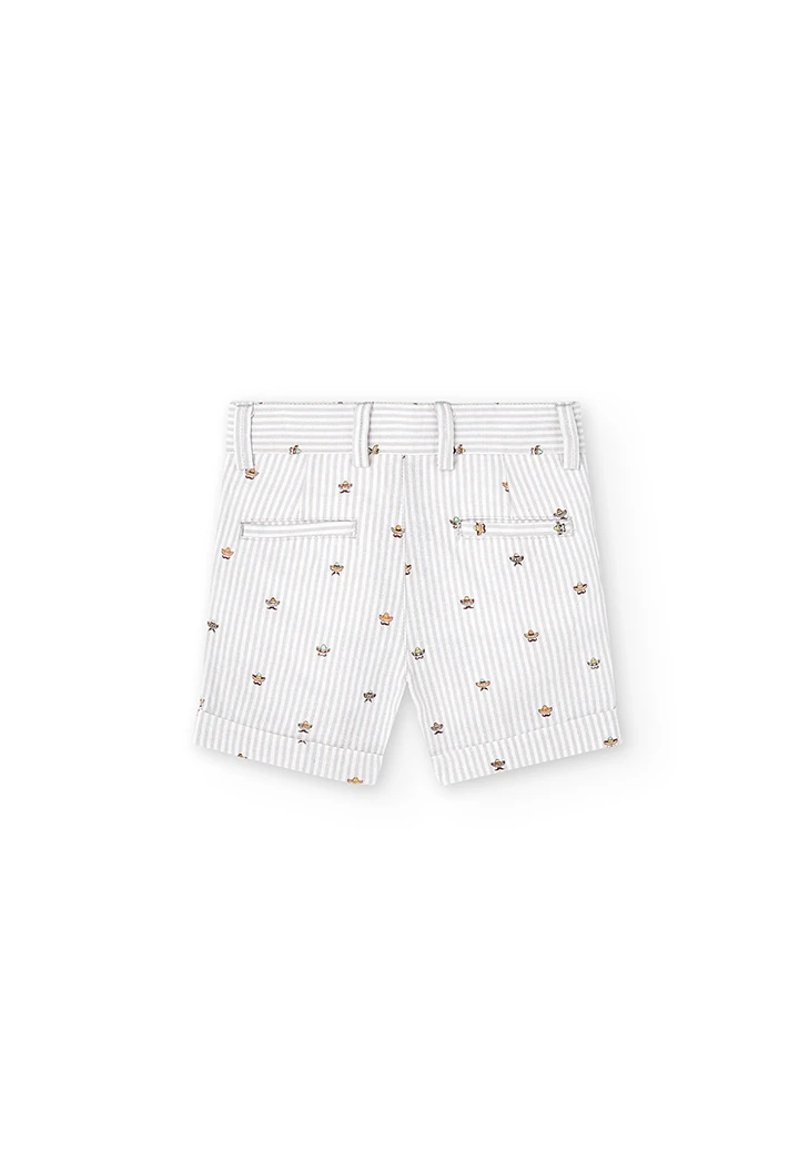 Linen bermuda shorts printed for baby