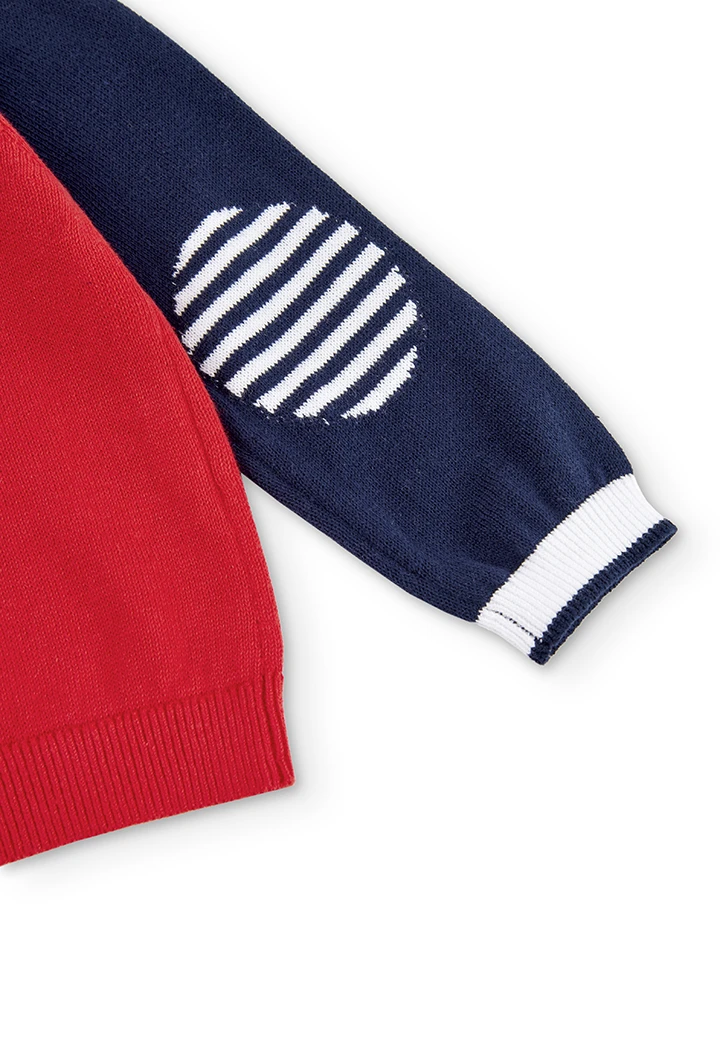 Strick pullover zweifarbig für baby junge