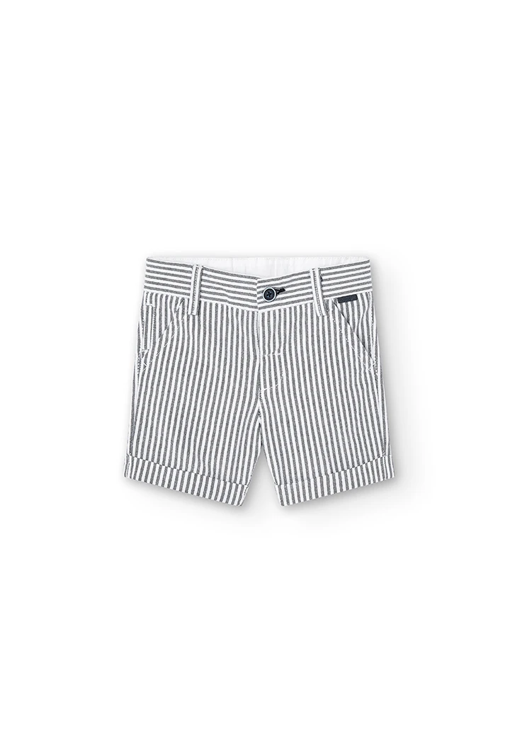 Bermuda oxford à rayures pour bébé garçon