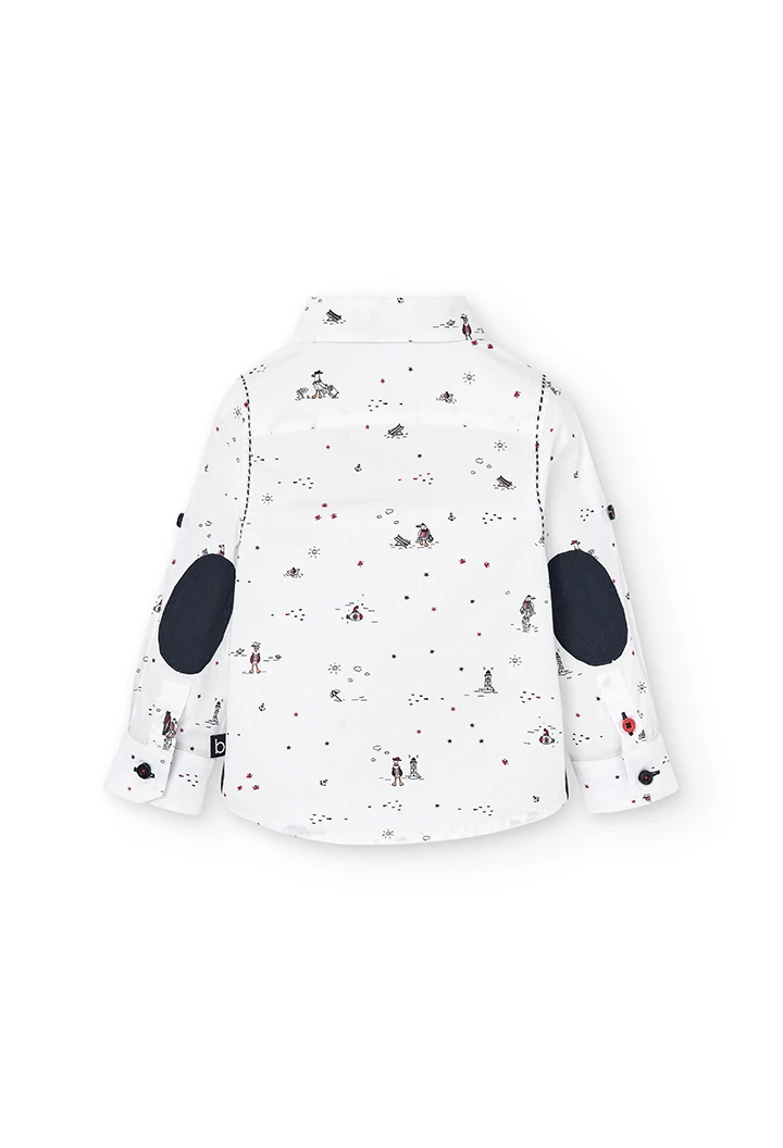Camisa poplin estampado para o bebé menino