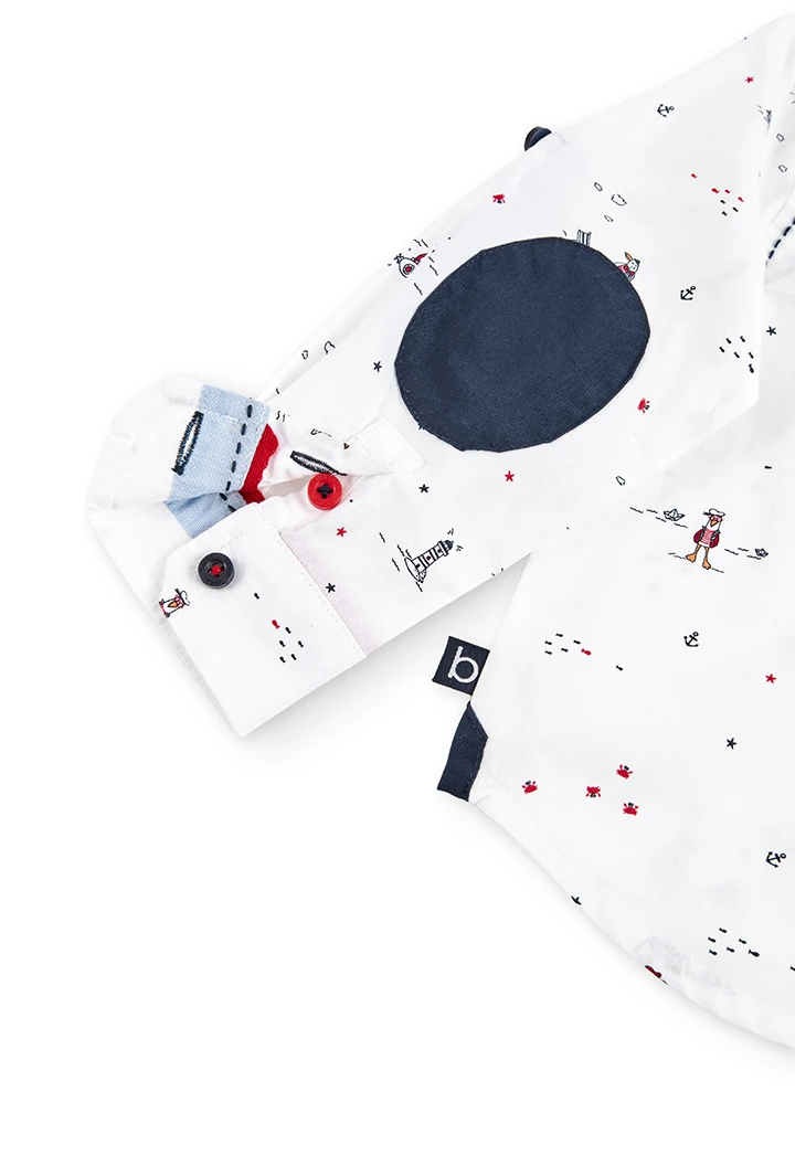 Camisa popelín estampada de nadó nen