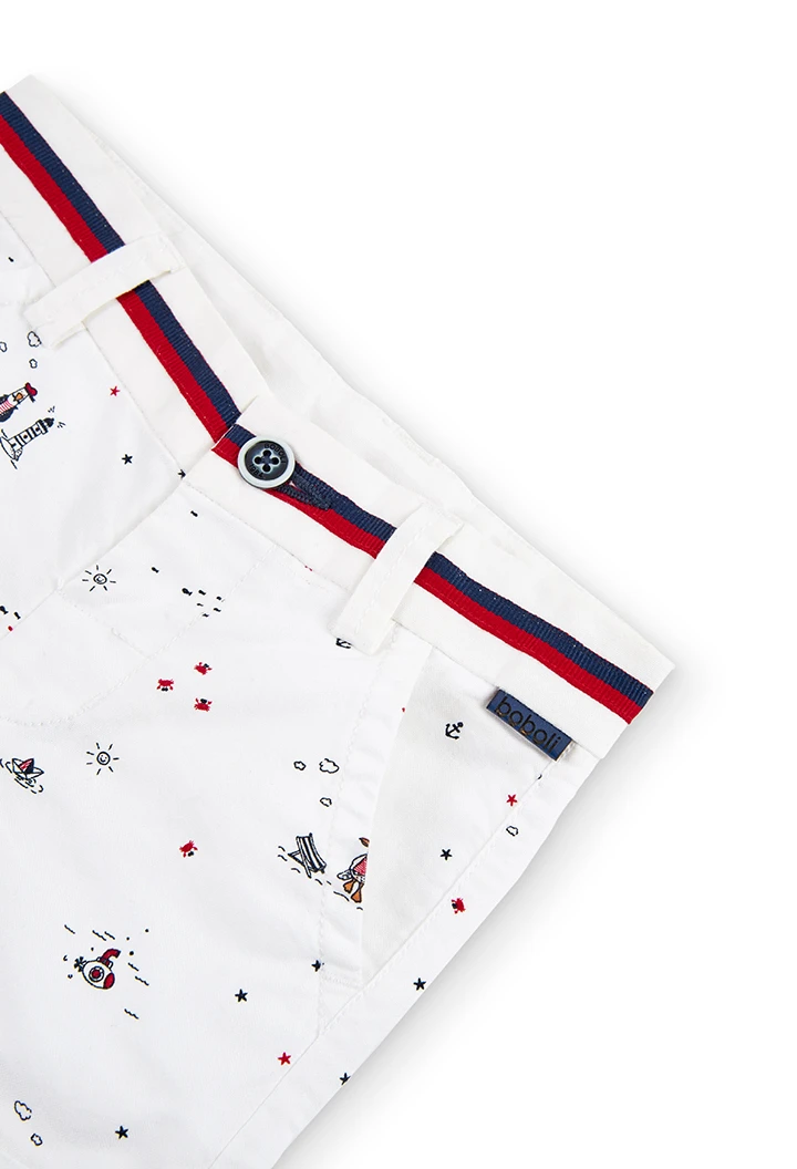 Bermuda oxford imprimée pour bébé garçon
