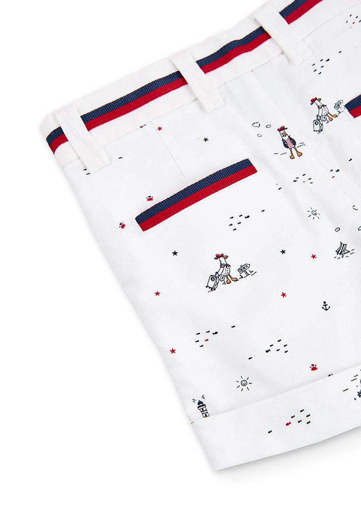 Oxford bermuda shorts printed for baby boy