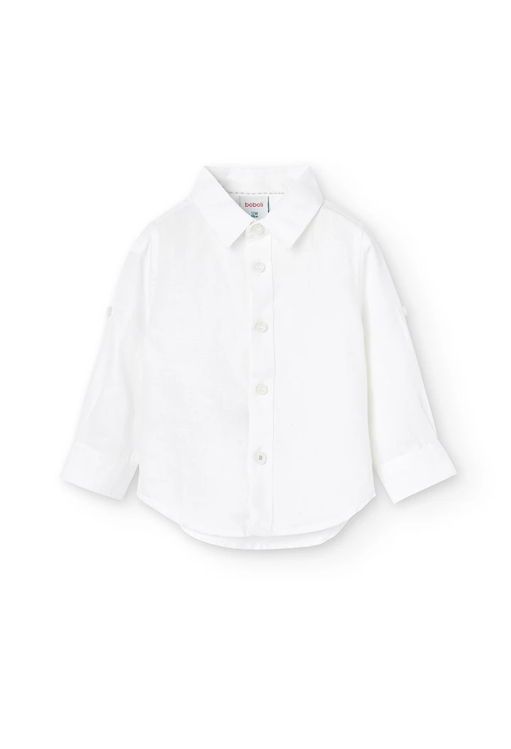 Camisa lino manga larga "elegant" de bebé niño