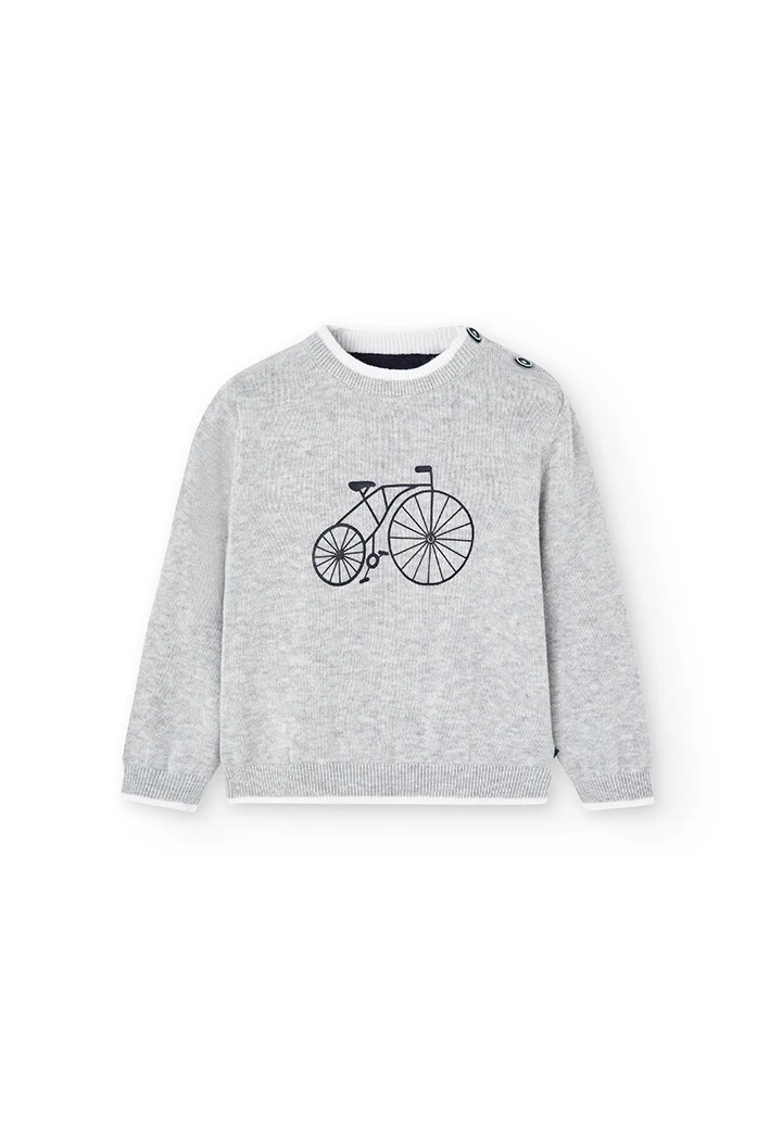 Pullover tricot "bicicleta" do bébé