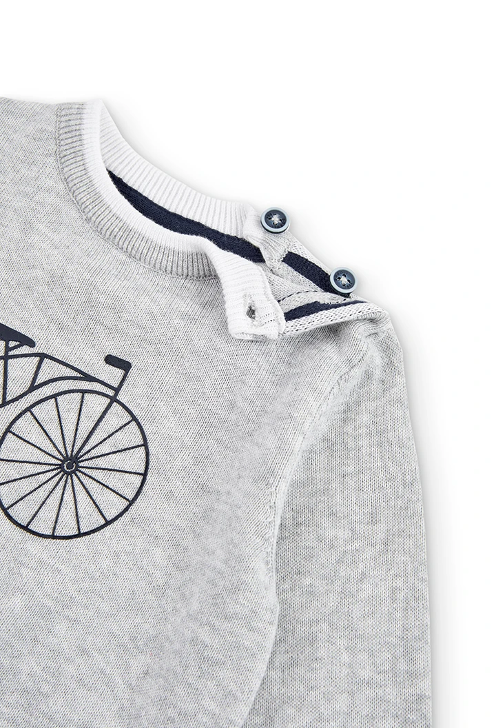 Pullover tricot "bicicleta" do bébé